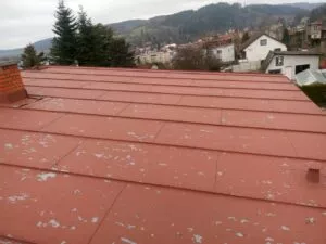Před nátěrem střechy